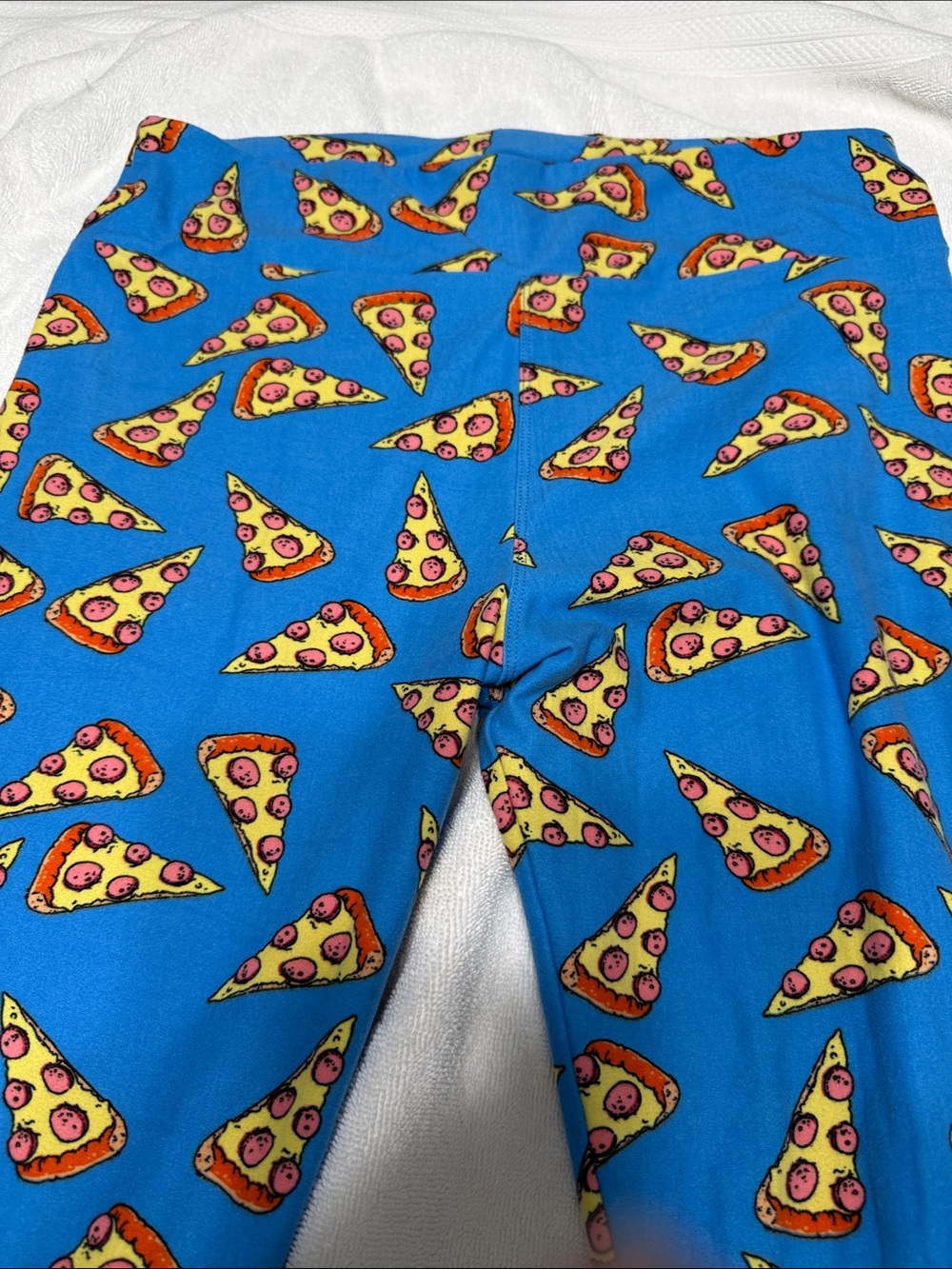 LuLaRoe Light Blue Pizza Print Leggings